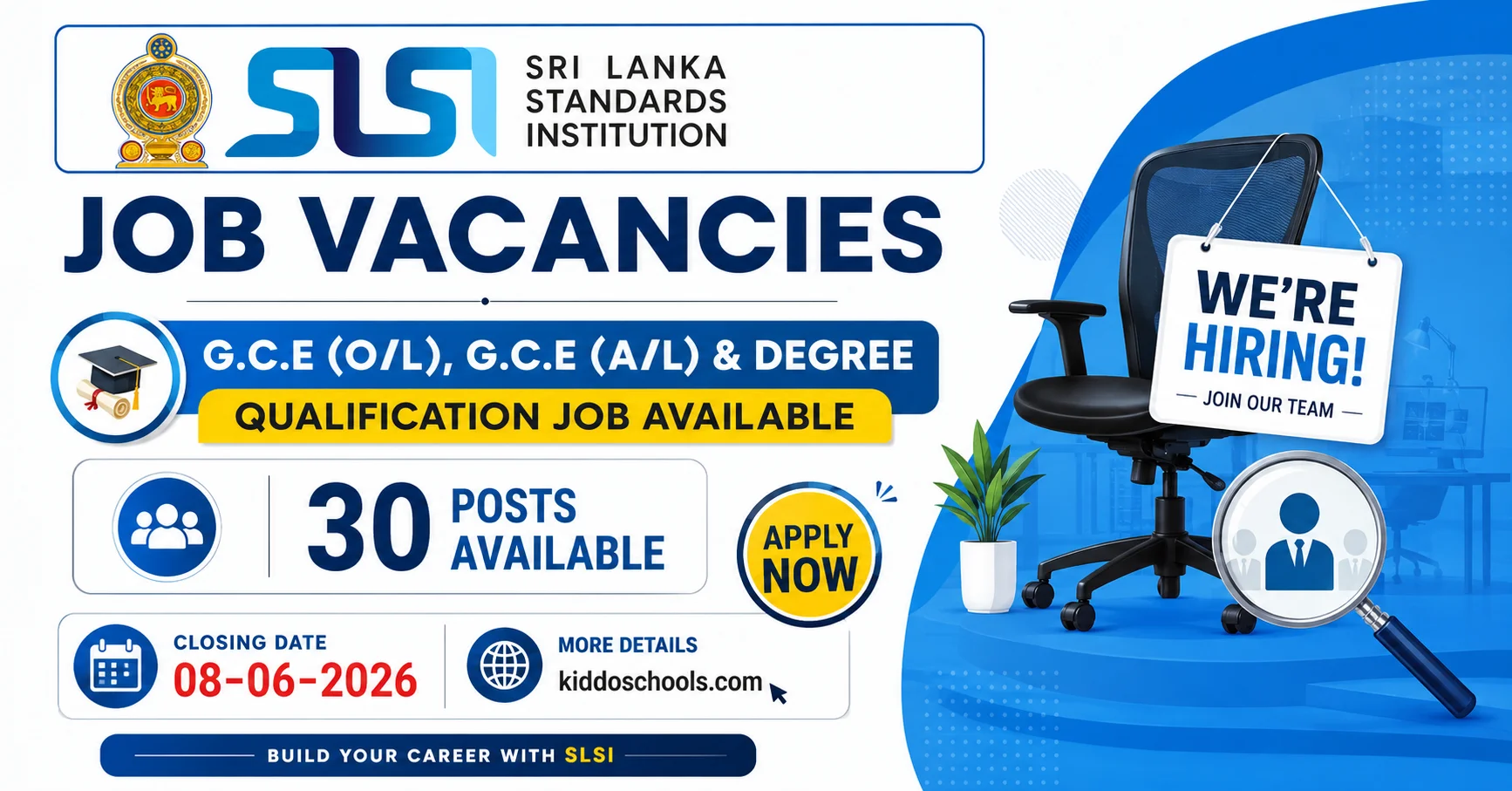 Sri Lanka Standards Institution (SLSI) Government Job Vacancies 2026