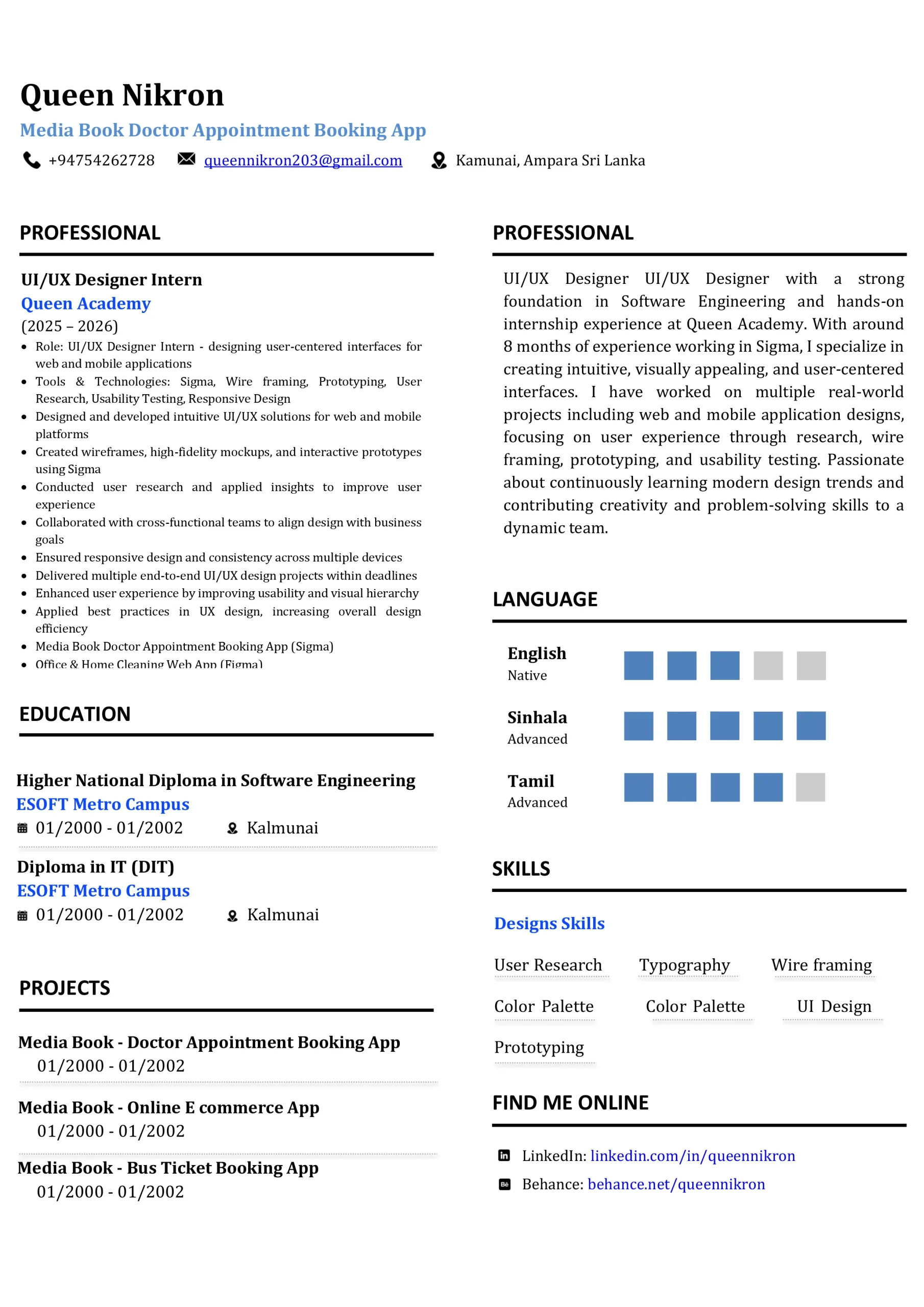 ATS CV Template 6