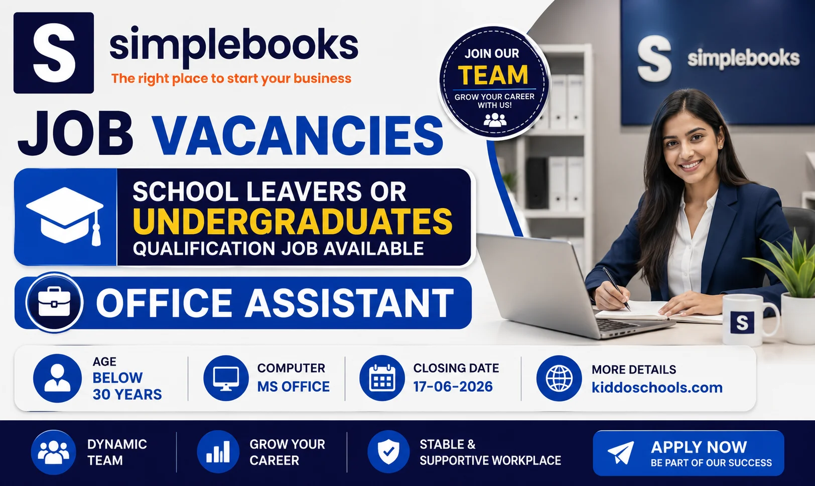 Office Assistant Job Vacancies 2026 at Simplebooks 